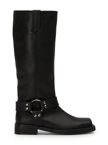  Tony Bianco's Biker Black Wax Boot