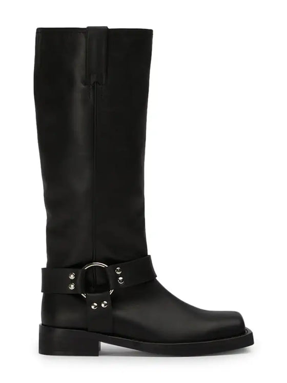 Tony Bianco's Biker Black Wax Boot