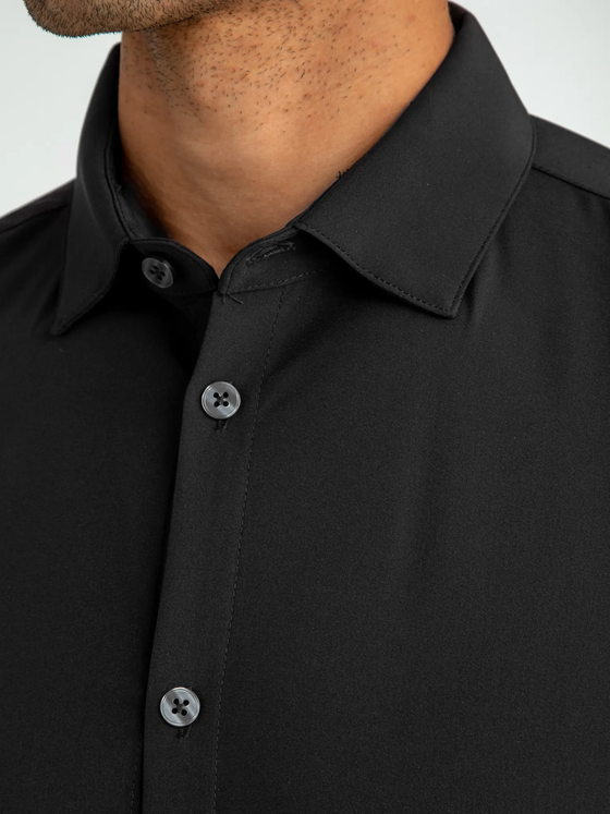Mizzen+Main Leeward Dress Shirt in Black