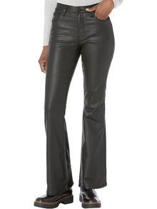  Kut from the Kloth Ana High-Rise Fab Ab Flare Black All Over-Coated