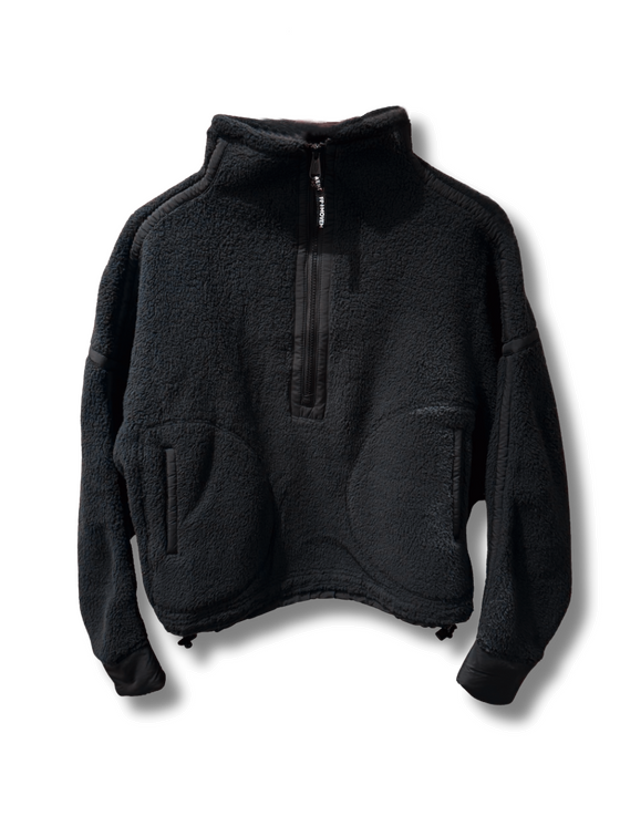 Free People Movement Mountain High 1/2 Zip in Black Black Combo