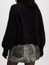 Free People Easy Street Crop Pullover in Black