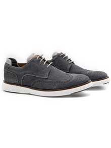  Countryaire Martin Dingman Suede Wingtip in Blueberry for Men