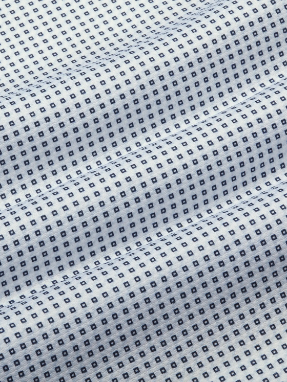 Mizzen & Main Men's Halyard Short Sleeve Shirt in Blue Geo Twill Print