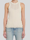 7 For All Mankind Mixed Stitch Sweater Tank in Bone