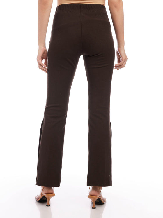 Fifteen Twenty | Button Hem Pants in Brown