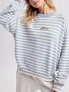 STRIPED FISH COASTAL GRAPHIC SWEATER