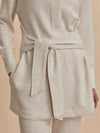 Varley Anset Jacket in Ivory Marl tie waist