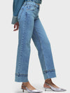 Hudson Rosie High-Rise Wide Leg Ankle Raw Hem in Express