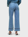Hudson Rosie High-Rise Wide Leg Ankle Raw Hem in Express