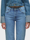 Hudson Rosie High-Rise Wide Leg Ankle Raw Hem in Express