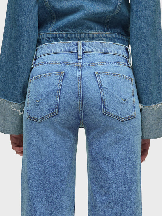 Hudson Rosie High-Rise Wide Leg Ankle Raw Hem in Express