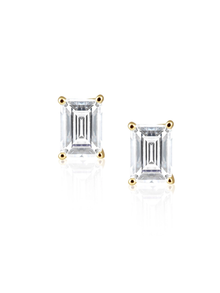  Katie Emerald Cut Studs