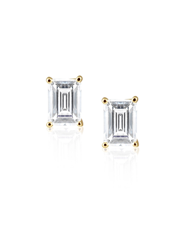 Katie Emerald Cut Studs