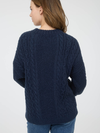 Crewneck Cable Knit Long Sleeve Pullover Sweater