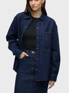 Hudson Jeans Oversized Button Down Shirt in Evening Day