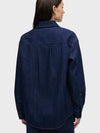 Hudson Jeans Oversized Button Down Shirt in Evening Day indigo