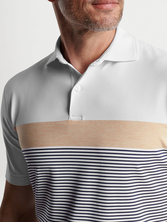Peter Millar Clef Performance Jersey Polo in White