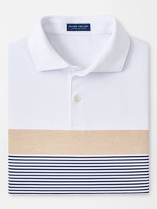  Peter Millar Clef Performance Jersey Polo in White