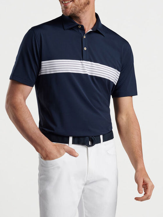 Peter Millar Clyde Performance Jersey Polo in Navy