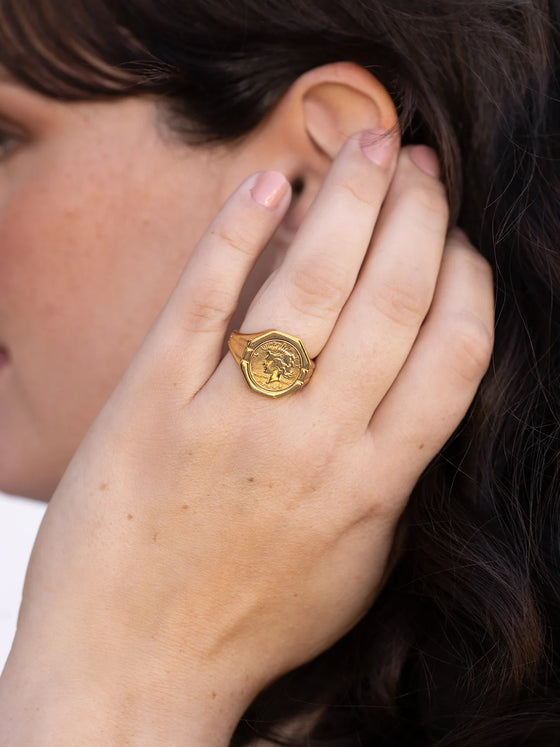 Miranda Frye Coin Signet Ring