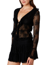 Nia Lace Tie Top Cuba Lace Top in Black for Women