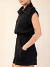 Rae Mode Scuba Luxe Sleeveless Romper in Black