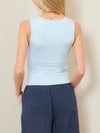 Butter Knit Scoop Neck Tank in light blue
