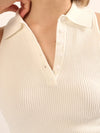 Promesa USA Shaper Fit Collar Neck Rib Knit Crop Tank Top