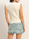 HYFVE Eyelet Sleeveless Knit Top in white