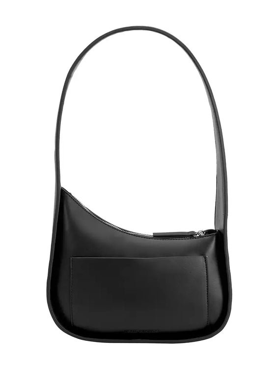 Melie Bianco Willow Black Recycled Vegan Shoulder Bag