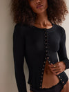 Free People Going Places Cardi in Black