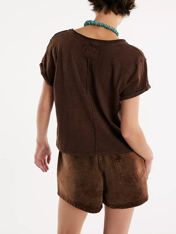 Free People Take 2 Tee in Double Espresso