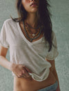Free People Take 2 Tee in Clean Ivory