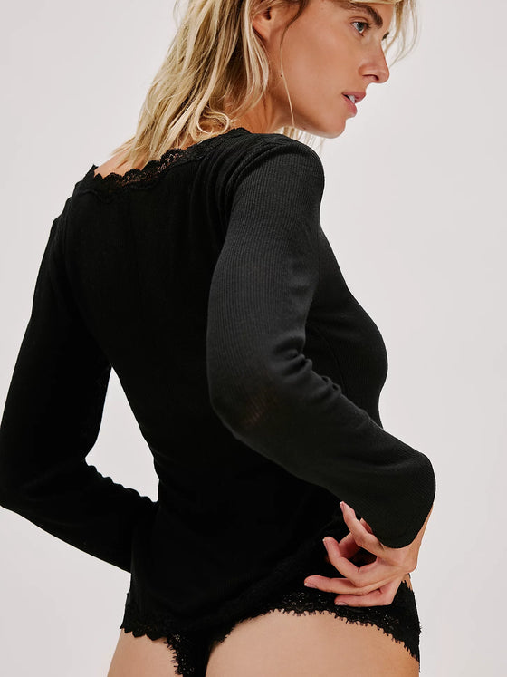 Free People Big Love Cardi in Black