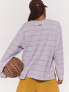 Free People Printed Hustle Layer in Awning Stripe Slate