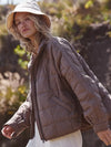 Free People Pippa Packable Puffer Jacket in Fossil