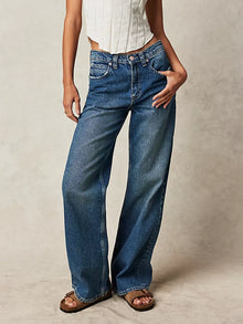  Free People We The Free Tinsley Baggy High-Rise Jeans in Hazey Blue