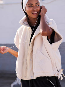  Free People Scout It Out Fleece Vest in Birch Tree