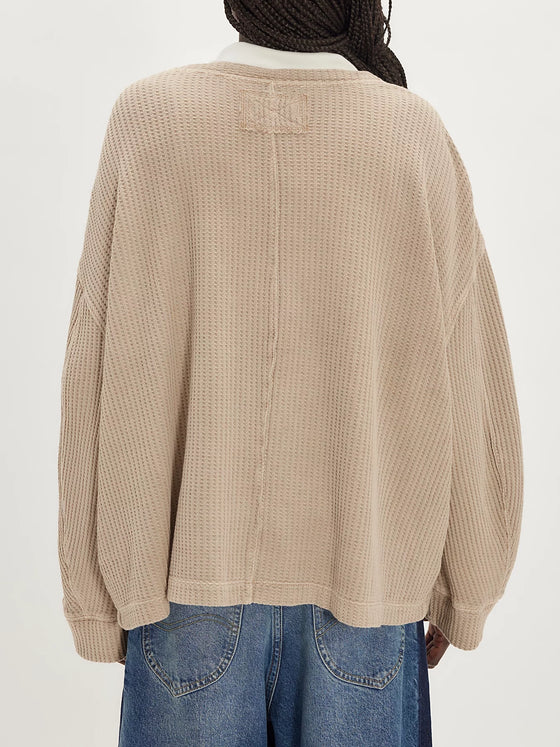 Free People We the Free Dawson Pocket Thermal in Smooth Stone taupe