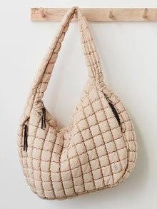  Free People FP Movement Quilted Carryall in off white