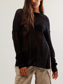  Free People Wednesday Cashmere Pullover in Black
