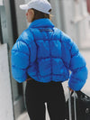 Free People In A Bubble Puffer Jacket in Riviera Blue