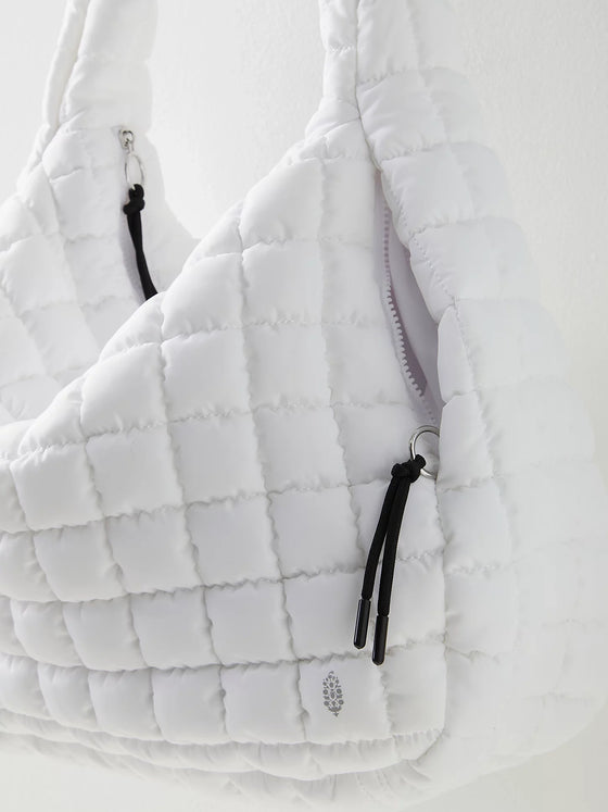 Free People FP Movement Quilted Carryall in OPtic White