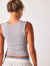 Free People Clean Lines Muscle Cami in Heather Grey