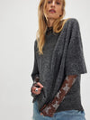 Free People Margot Sweater Tee in Charcoal Heather