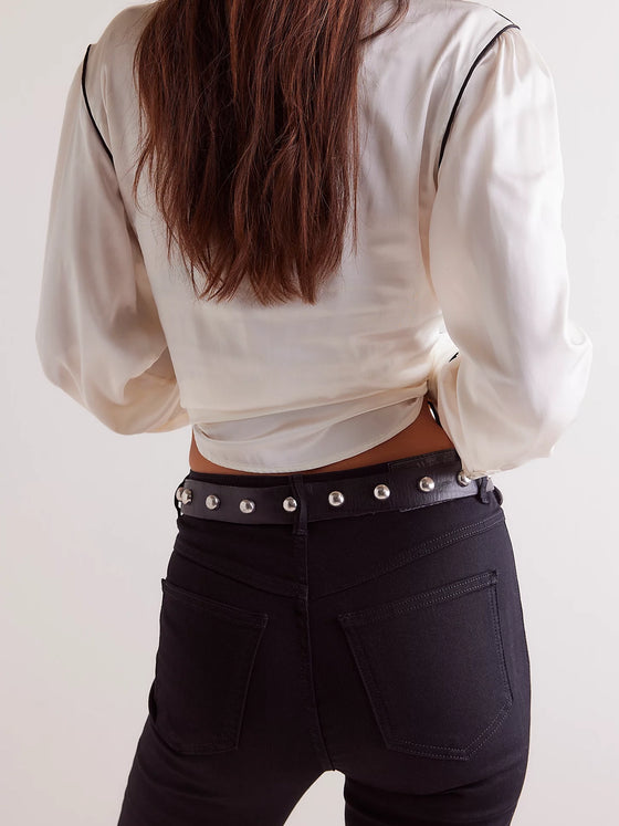 Free People Rhodes Stud Belt in Black