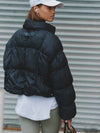Free People In A Bubble Puffer Jacket in Black