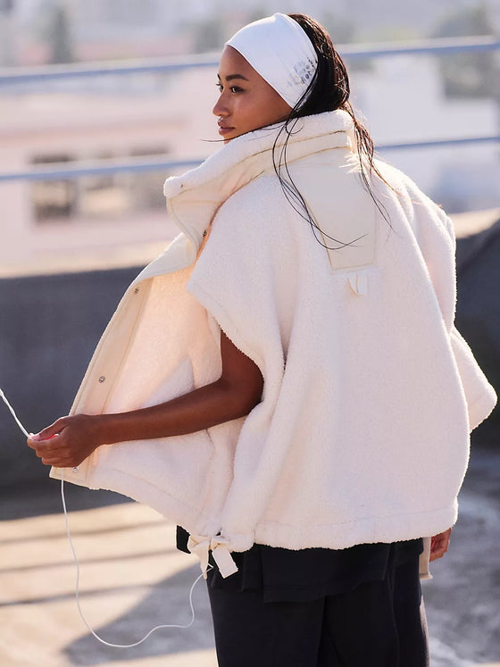 Free People Scout It Out Fleece Vest in Birch Tree