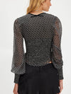 Free People Dottie Knit Top in Black Combo